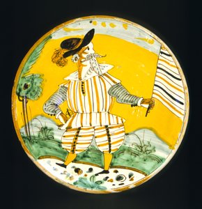 Bord met een mannelijke figuur, Monte Lupo Werkplaats