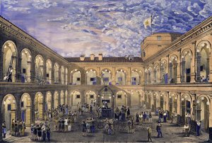 Politieke Gevangenen in het Civita Castellana Fort op de nacht van 21 juni 1846 verleend amnestie bij de kroning van Paus Pius IX door Italian School