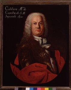 Portret van Antonio Caldara (1670-1736) Italiaanse barokcomponist