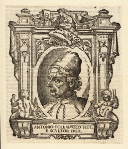 Portret van Antonio del Pollaiuolo, Italiaanse schilder, beeldhouwer, graveur en goudsmid van de Renaissance uit Florence, circa 1429-1498 door Italian School