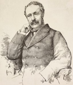 Portret van Charles George Gordon, bekend als Gordon Pasha, Britse generaal door Italian School