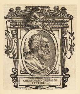 Portret van Cristofano Gherardi of Cristoforo Gherardi, ook bekend als il Doceno, Italiaanse schilder van de late Renaissance of Maniëristische periode, voornamelijk actief in Florence en Toscane door Italian School