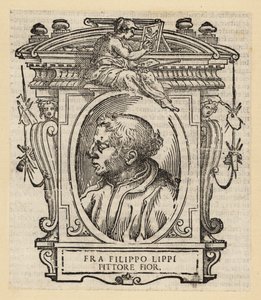 Portret van Filippo Lippi, Italiaanse schilder uit Florence van de Quattrocento (15e eeuw), circa 1406-1469 door Italian School