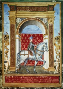 Portret van Francesco Sforza te paard