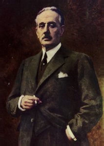 Portret van Giacomo Puccini (kleurenlitho) door Italian School