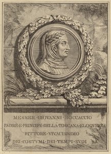 Portret van Giovanni Boccaccio door Italian School
