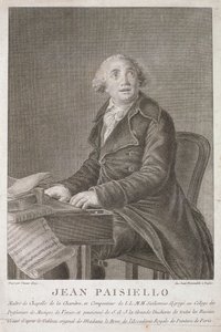 Portret van Giovanni Paisiello (1782-1840) gegraveerd door Vincent Aloja door Italian School
