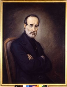 Portret van Giuseppe Mazzini (1805 of 1808 - 1872). 19e-eeuws schilderij. Museo del Risorgimento. Milaan door Italian School
