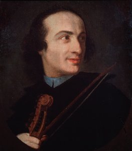 Portret van Giuseppe Tartini (1692-1770) Italiaanse violist en componist door Italian School