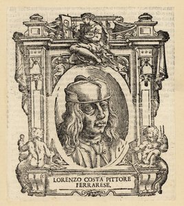 Portret van Lorenzo Costa, Italiaanse schilder uit Ferrara van de Renaissance door Italian School