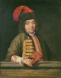Portret van Philippe Emmanuel de Coulanges gekleed voor carnaval