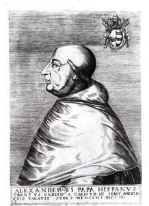 Portret van Paus Alexander VI (1492-1503) 16e-17e eeuw