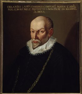 Portret van Vlaamse componist Roland de Lassus (1532-1594) door Italian School