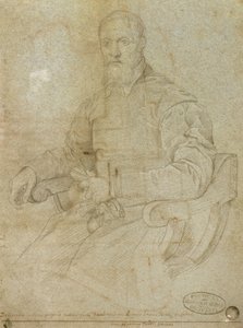 Portret van Titiaan (Tiziano Vecellio) (c.1485-1576) Romeinse School door Italian School
