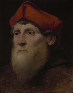 Portret van een Behaarde Prelaat door Italian School