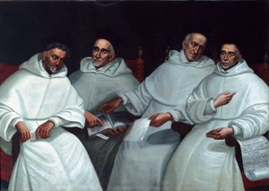 Portret van inquisiteurs Michele Sasso, Tommaso Novaro, Vincenzo Reghezza, Ambrogio Roggeri