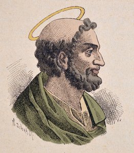 Portret van Sint Pieter, eerste paus en bisschop van Rome door Italian School