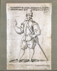 Portret van de Napolitaanse visser en revolutionair Masaniello (1623-1647)