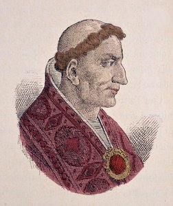 Portret van paus Conon (686-687)