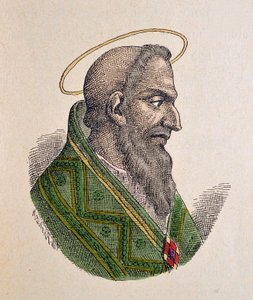 Portret van paus Eugenius I (654-657) door Italian School
