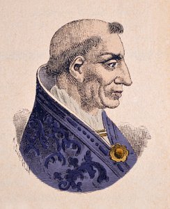 Portret van paus Innocentius V (1276) door Italian School