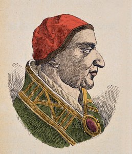 Portret van paus Johannes III (561-574) door Italian School