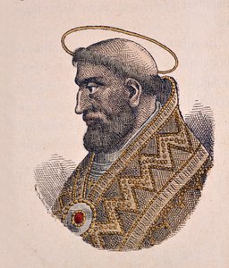 Portret van paus Leo II (682-683) door Italian School