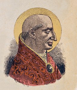 Portret van paus Lucius I door Italian School