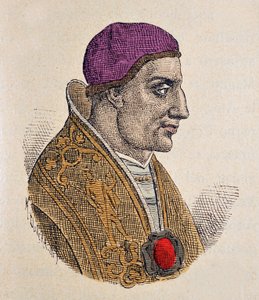 Portret van paus Paulus I (757-767) door Italian School
