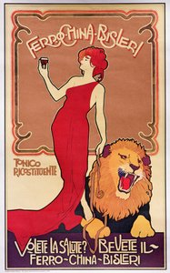 Affiche met reclame voor "Bislieri likeur" 1904 (litho)