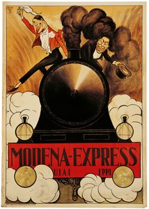 Poster die de Modena Express adverteert