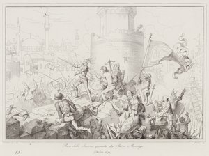 Verovering van Smyrna door Pietro Mocenigo door Italian School
