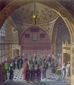 Ontvangst van de Westerse ambassadeurs door de Grootvizier van de Sultan in Constantinopel, ca. 1820