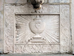 Voorstelling van de Heilige Graal in de kathedraal van Milaan (Duomo di Milano) door Italian School