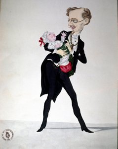 Risorgimento: cartoon die de Minister van Financiën Bettino Ricasoli (1809-1880) voorstelt 1865 Museo Nazionale del Risorgimento Rome