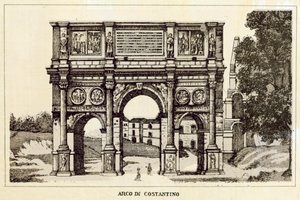 Rome: Arco Di Costantino door Italian School