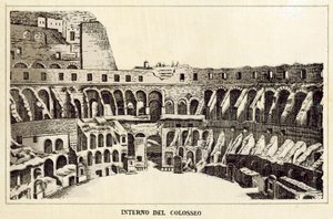 Rome: Binnenkant van het Colosseum door Italian School