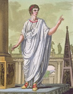 Romeinse Burger die Werk Claimt, uit LAntica Roma, 1825 door Italian School