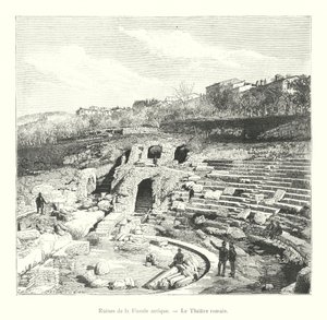 Ruïnes van het Oude Fiesole, Het Romeinse Theater door Italian School