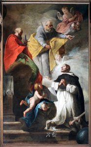 Sint Dominicus ontvangt de pelgrimsstaf en het boek waarin staat 