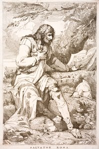 Salvator Rosa, Italiaanse barokschilder, dichter en graveur (gravure) door Italian School