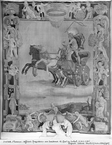 Seizoenen Wandtapijt, Apollo die de Zonnewagen bestuurt, c.1642 door Italian School