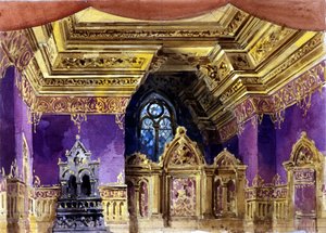 Decorontwerp voor de opera "Lucrezia Borgia" van Gaetano Donizetti, Milaan, 1833