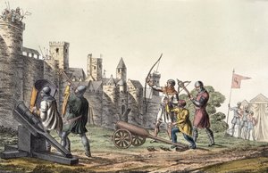 Soldaten en artillerie van de 15e eeuw, plaat 16 uit De geschiedenis van de naties