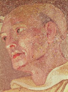 St. Bernardus van Clairvaux (c.1090-1153) uit de crypte van St. Pieter (mozaïek) (detail)