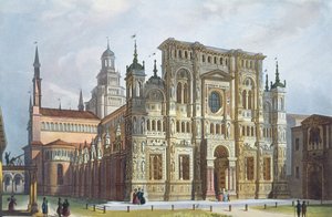 Het Kartuizerklooster nabij de Pavia uit Zichten op Milaan en zijn omgeving door Italian School