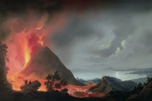 De uitbarsting van de Vesuvius in 1810