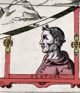 De Griekse filosoof Plato (428-348 v.Chr.) (detail) door Italian School