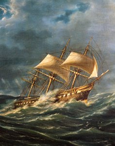 De Princie Umberto stoomschip met schroefpropeller, te water gelaten op 22 augustus door Italian School