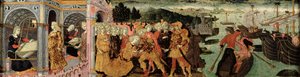 De Terugkeer van Odysseus, cassone paneel, Sienese